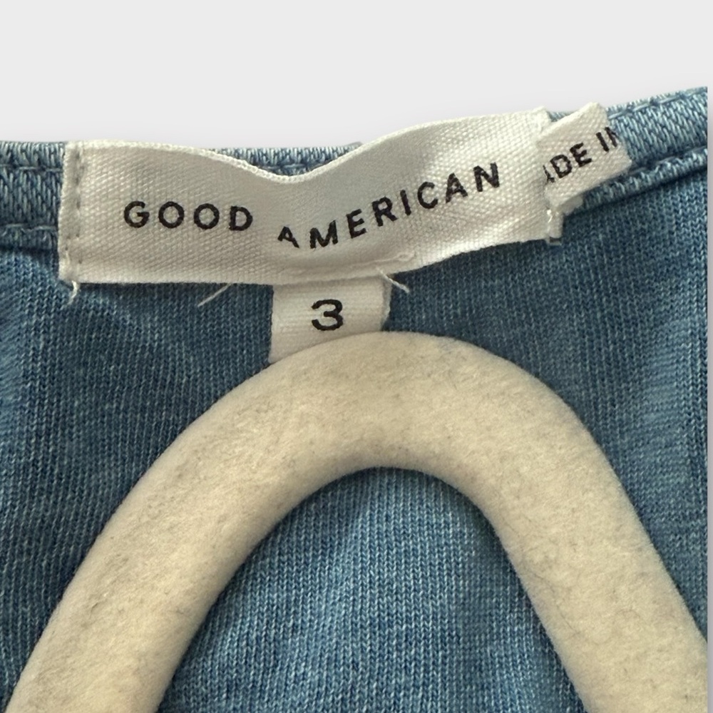 Good American Indigo Denim Tank Bodysuit | Size 3 - Picture 4 of 5